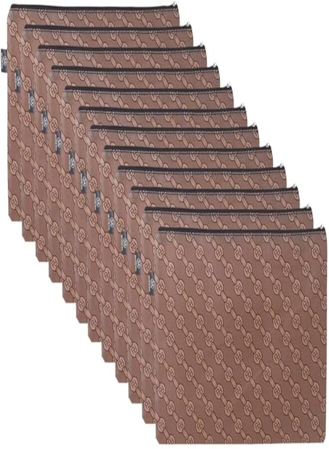 3A A4 Leather Binder 23 * 33 cm With Zipper 12 Pieces - Brown A4-5
